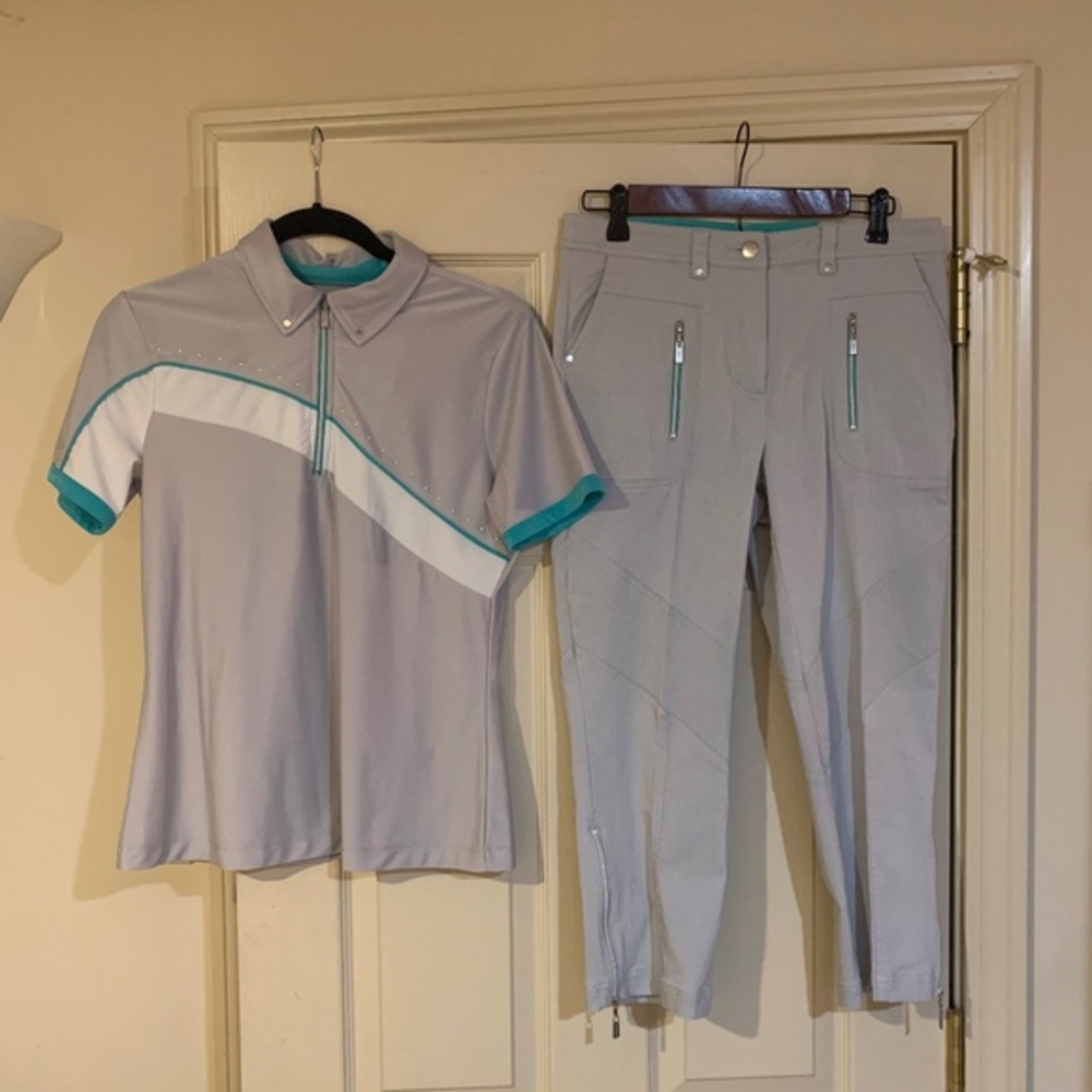 Spanner Golf Gray/Green 3- pc Outfit sz S/P/6